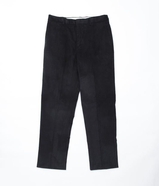 ALL AMERICAN KHAKIS ''DALTON FEATHER CORD FLAT FRONT'' (BLACK CORDUROY)