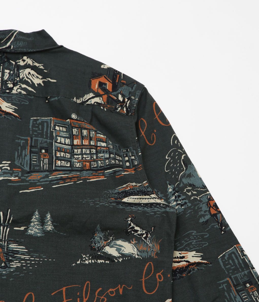 FILSON "ELK HEIGHTS CAMP SHIRT"(GREEN/NORTHWEST SCENIC)