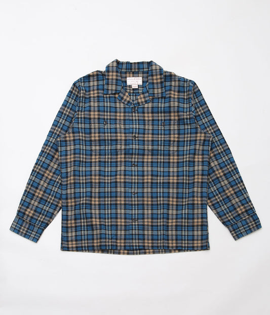 FILSON "ELK HEIGHTS CAMP SHIRT"(BLUE/BLACK KHAKI)