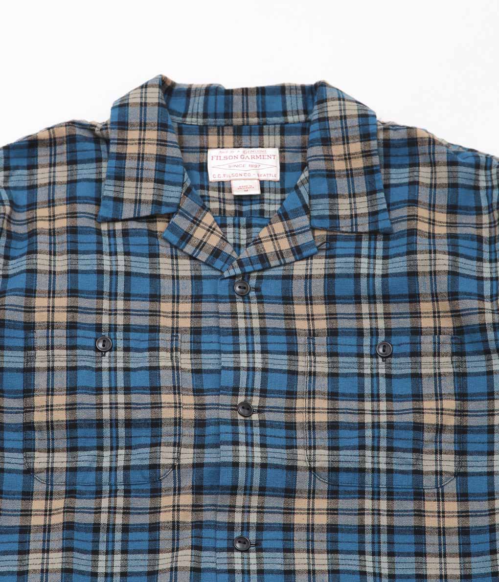 FILSON "ELK HEIGHTS CAMP SHIRT"(BLUE/BLACK KHAKI)