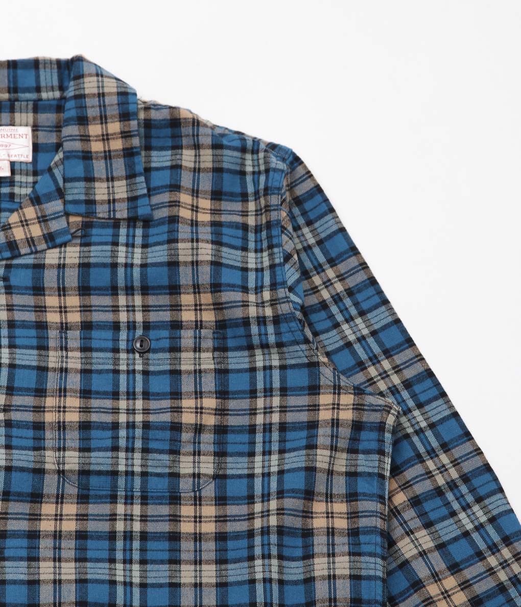 FILSON "ELK HEIGHTS CAMP SHIRT"(BLUE/BLACK KHAKI)