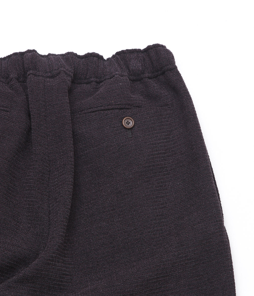 GORSCH ''WOOL RAYON VELVET YARN EASY TROUSERS '' (BROWN)