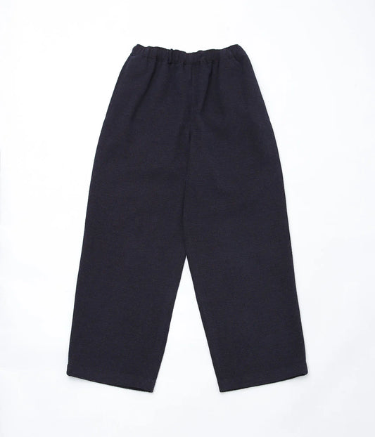 GORSCH ''WOOL RAYON VELVET YARN EASY TROUSERS'' (NAVY)