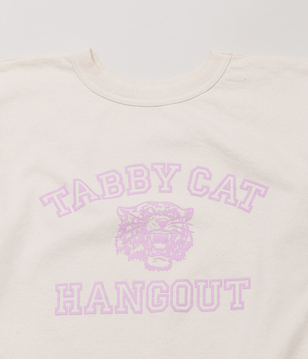 MIXTA ''TABBY CAT HANGOUT CREW SWEAT'' (NATURAL/PURPLE)