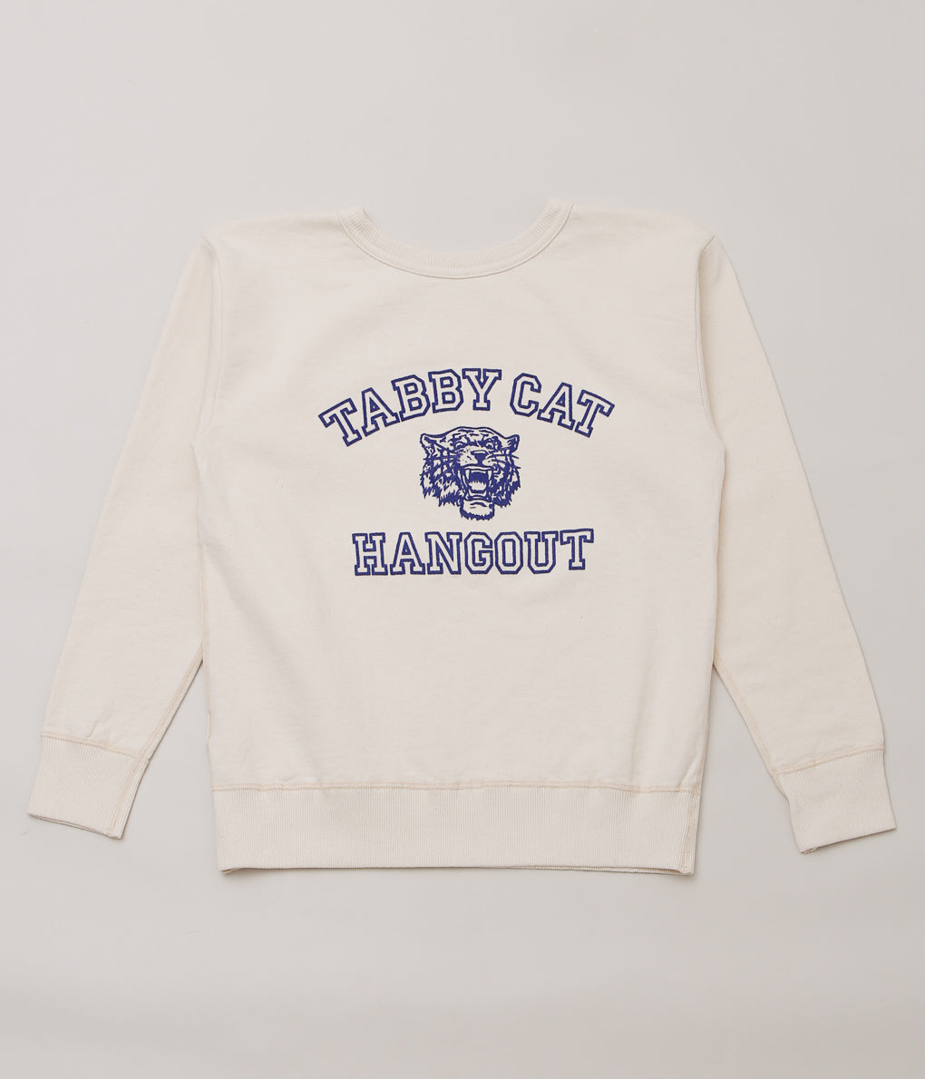 MIXTA ''TABBY CAT HANGOUT CREW SWEAT'' (NATURAL/BLUE)