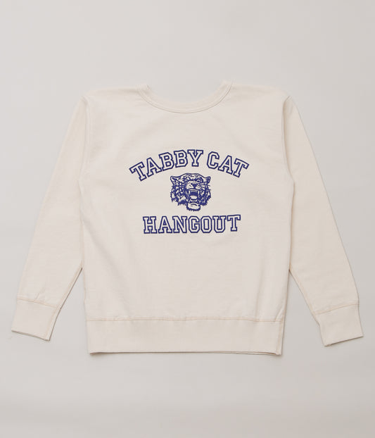 MIXTA ''TABBY CAT HANGOUT CREW SWEAT'' (NATURAL/BLUE)