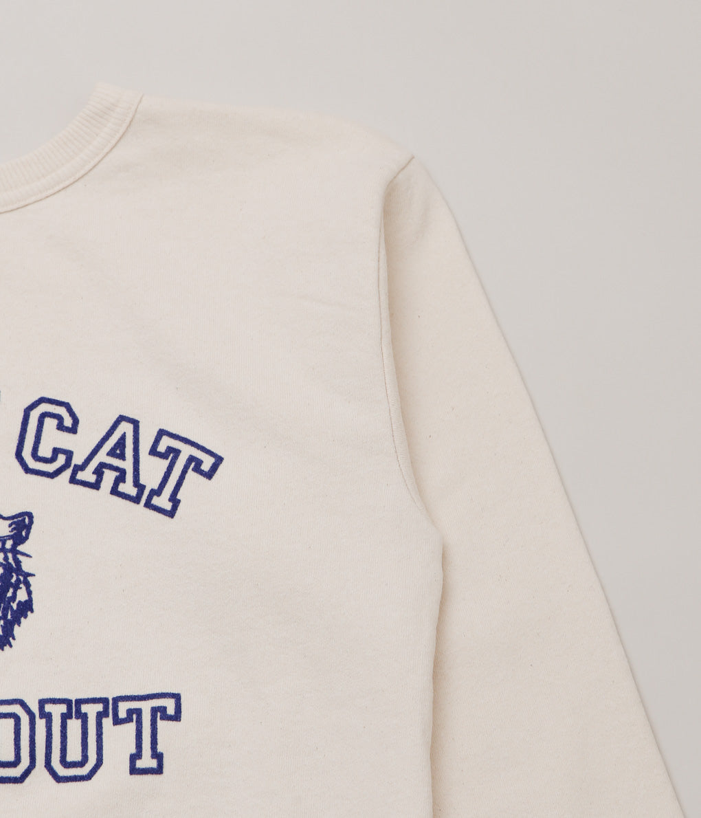 MIXTA ''TABBY CAT HANGOUT CREW SWEAT'' (NATURAL/BLUE)