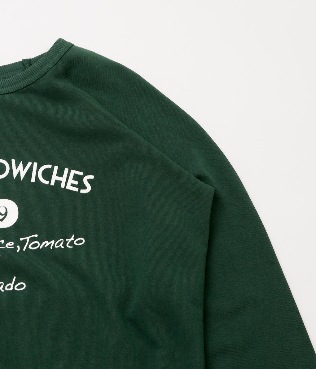 MIXTA ''BLTA SANDWICHES CREW NECK SWEAT'' (FOREST GREEN)