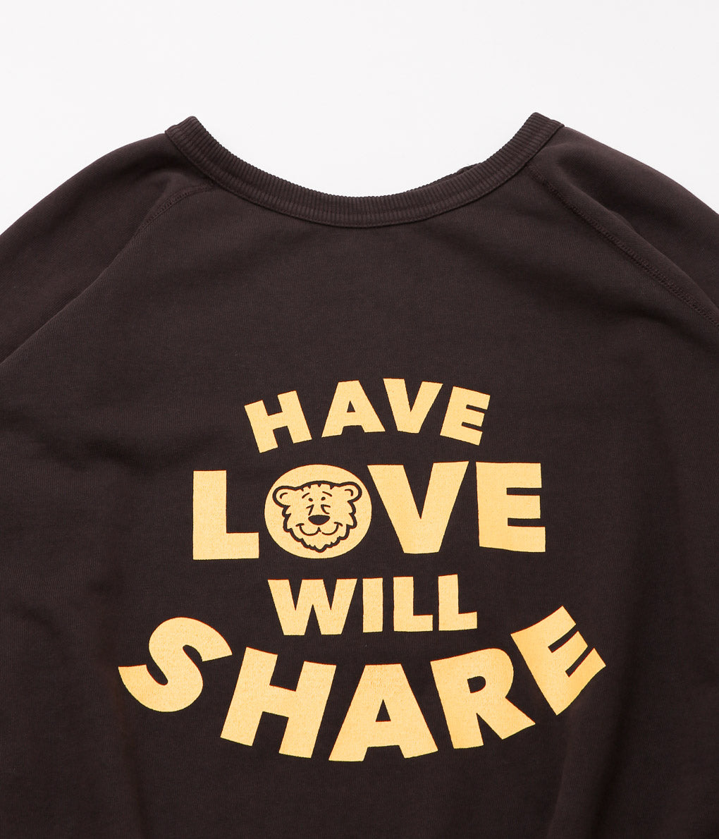 MIXTA ''HAVE LOVE WILL SHARE CREW SWEAT'' (BROWN)