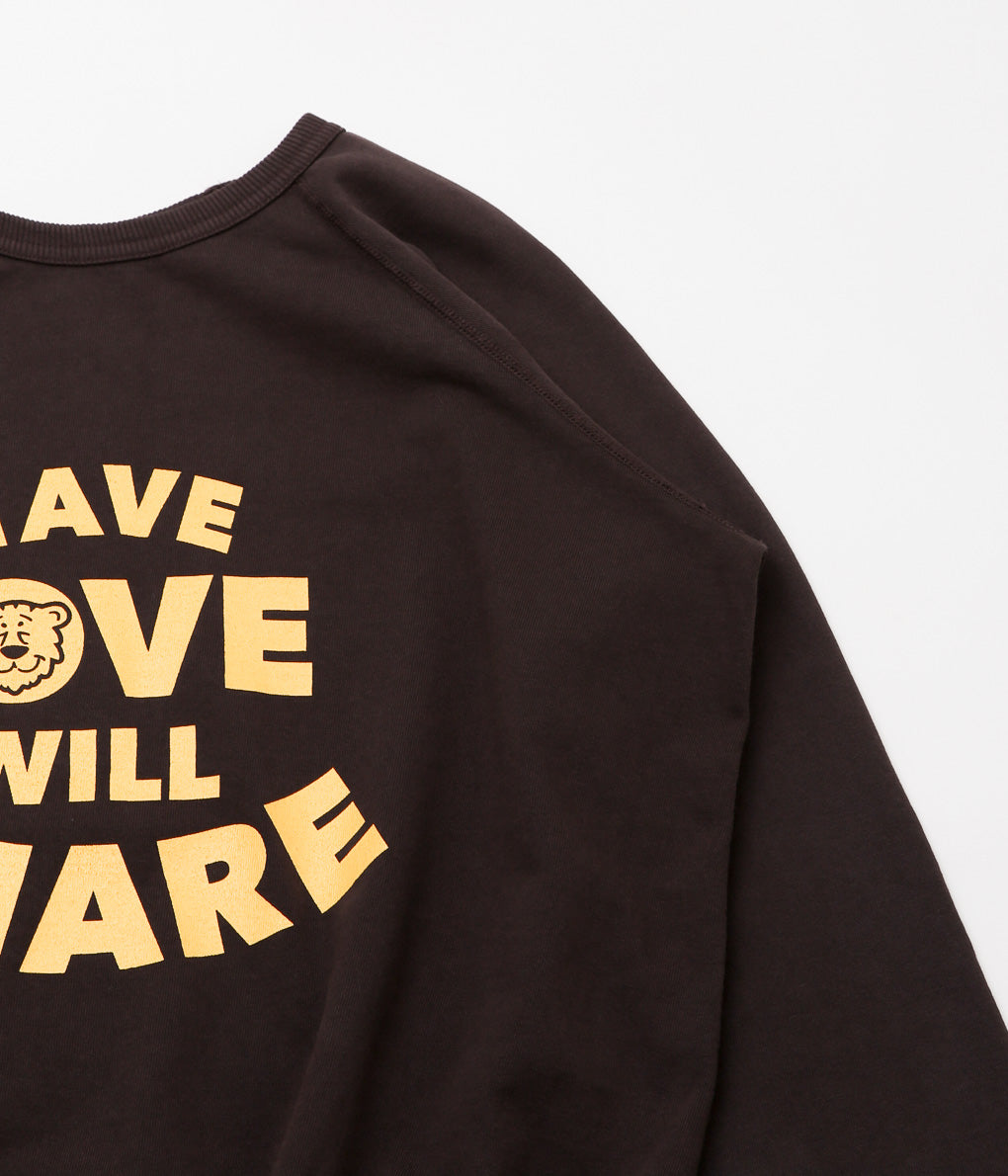 MIXTA ''HAVE LOVE WILL SHARE CREW SWEAT'' (BROWN)