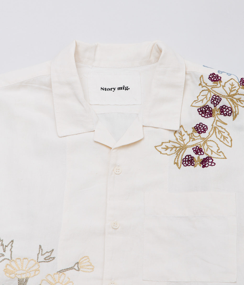 STORY MFG ''GREETINGS SHIRT LS'' (ECRU WILDFLOWER)