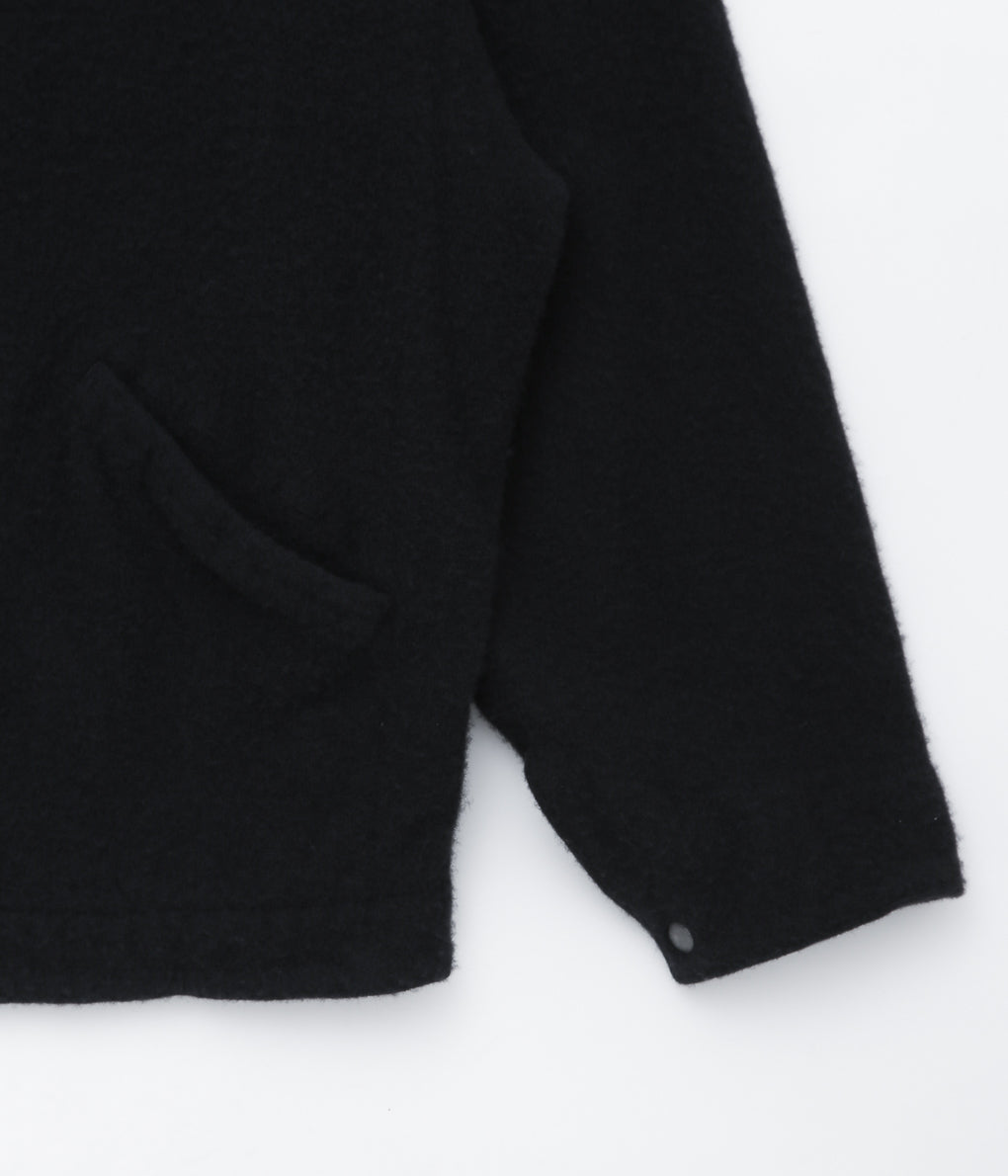 COMOLI ''Fleeced wool zip short jacket'' (BLACK)