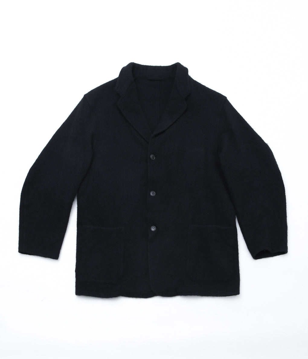 COMOLI ''Fleeced Wool Jacket'' (BLACK)