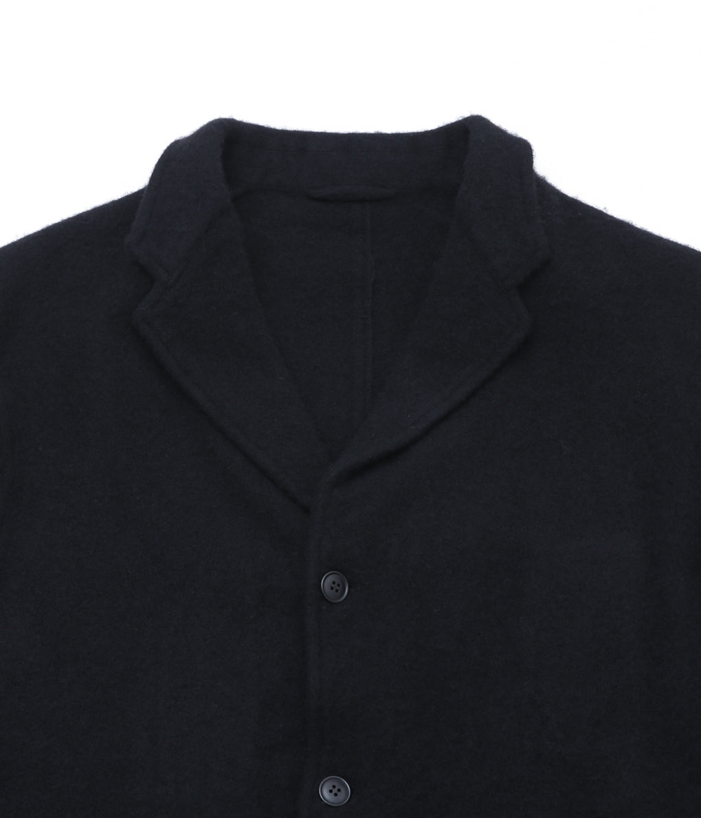 COMOLI ''Fleeced Wool Jacket'' (BLACK)