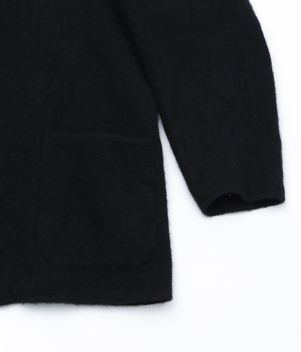 COMOLI ''Fleeced Wool Jacket'' (BLACK)