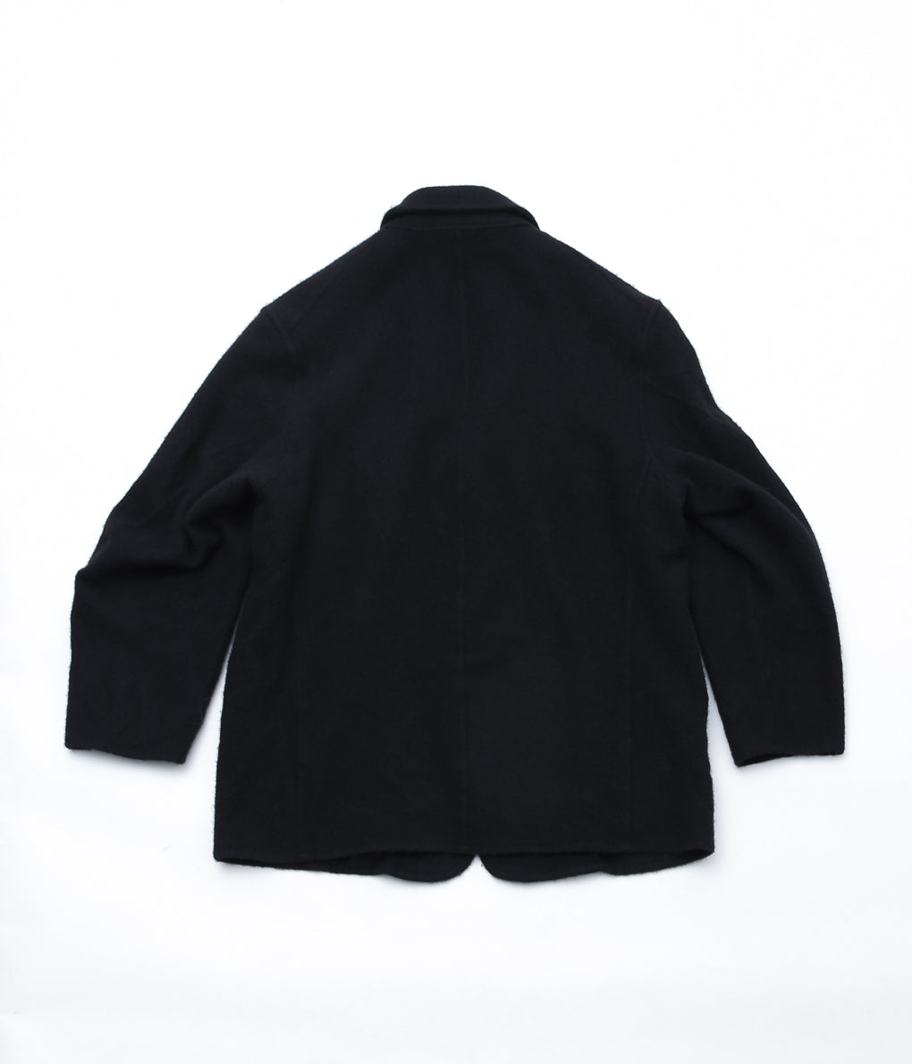 COMOLI ''Fleeced Wool Jacket'' (BLACK)