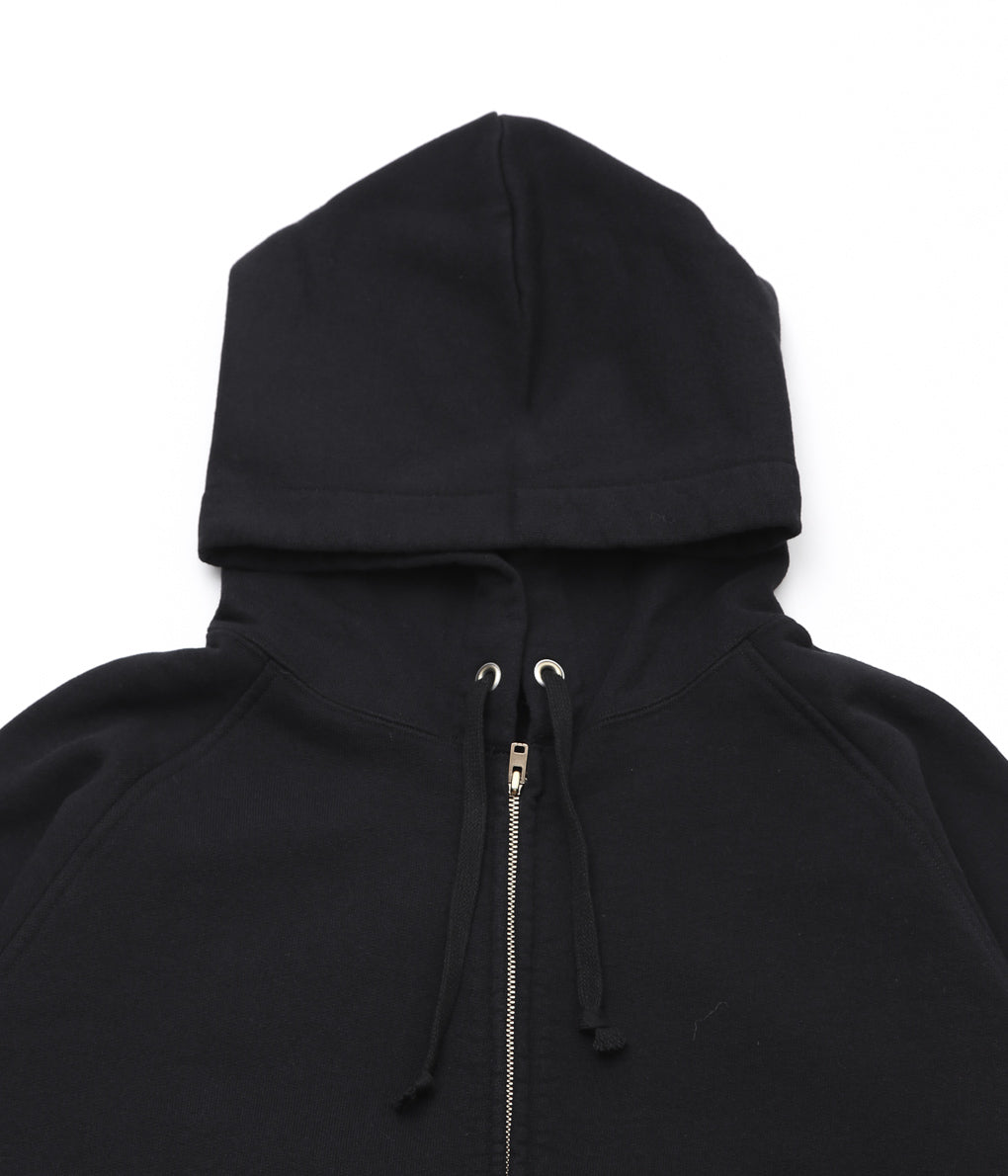 COMOLI ''Cotton fleece zip parka'' (BLACK)