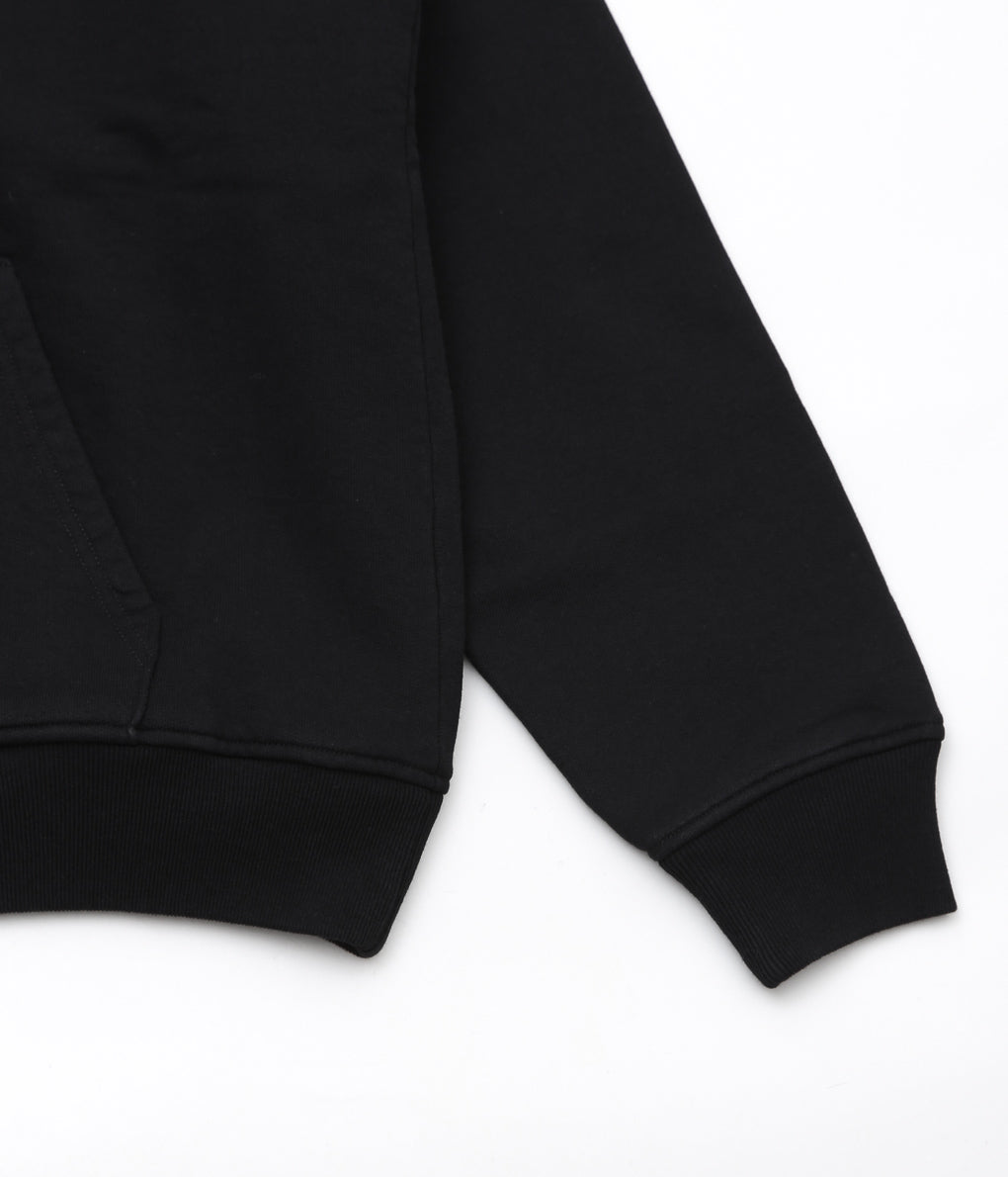 COMOLI ''Cotton fleece zip parka'' (BLACK)