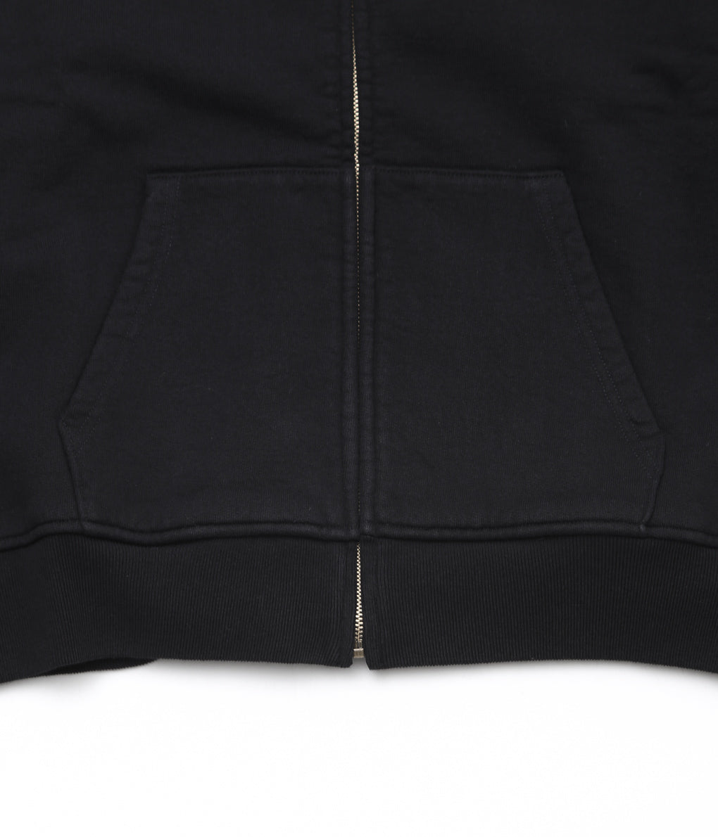 COMOLI ''Cotton fleece zip parka'' (BLACK)