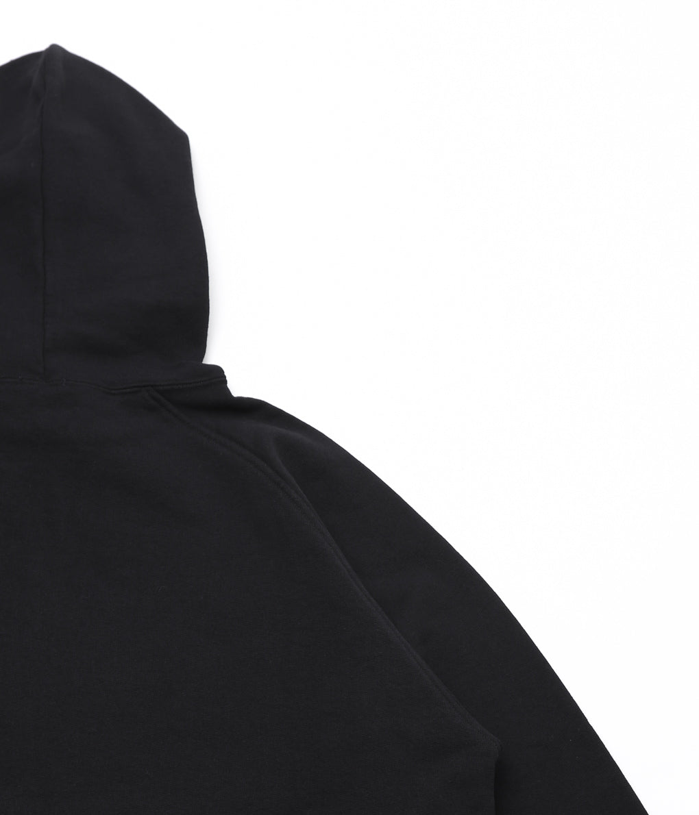 COMOLI ''Cotton fleece zip parka'' (BLACK)