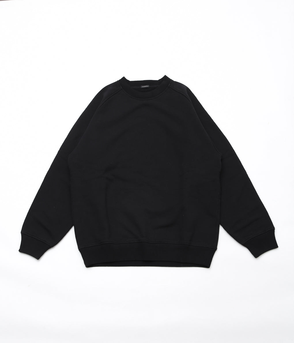 COMOLI ''Cotton fleece crew neck'' (BLACK)