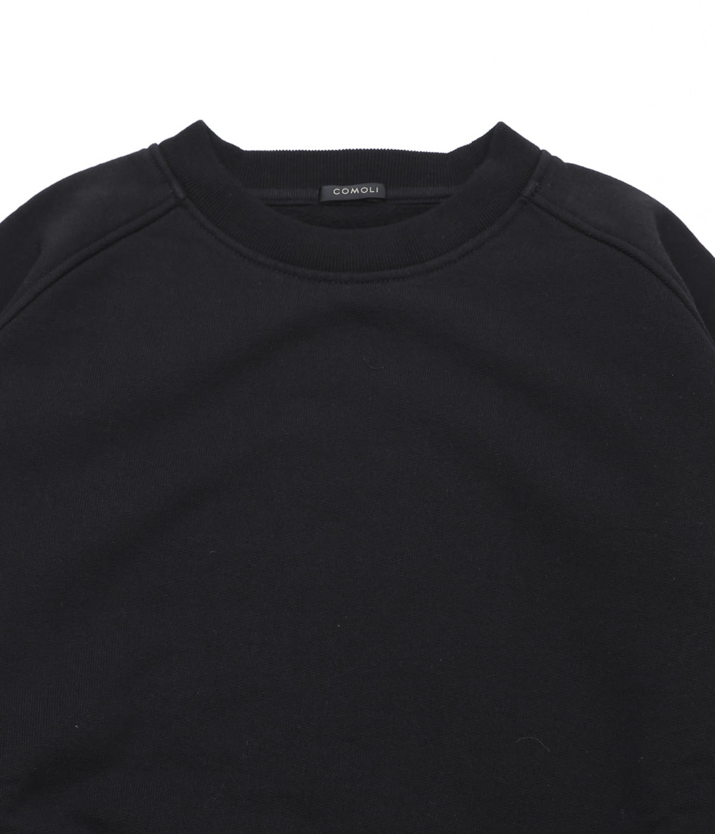 COMOLI ''Cotton fleece crew neck'' (BLACK)