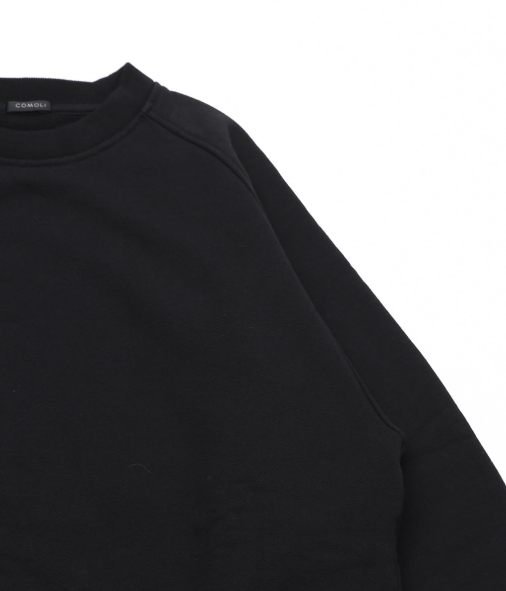 COMOLI ''Cotton fleece crew neck'' (BLACK)