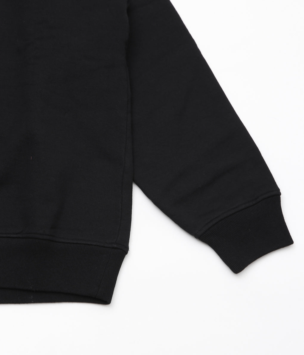 COMOLI ''Cotton fleece crew neck'' (BLACK)