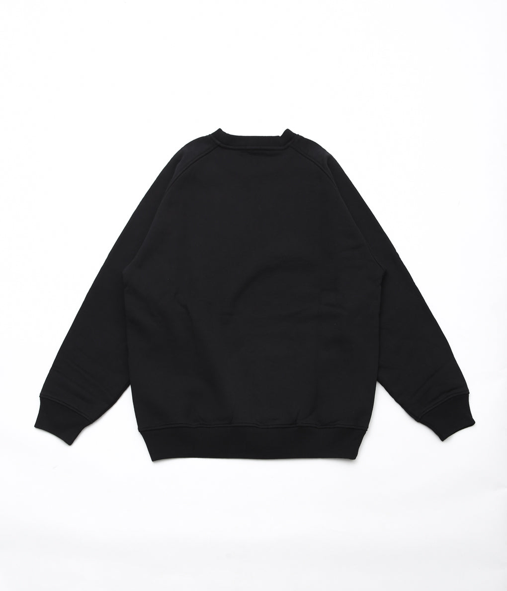 COMOLI ''Cotton fleece crew neck'' (BLACK)