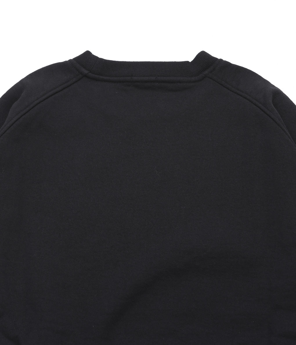 COMOLI ''Cotton fleece crew neck'' (BLACK)