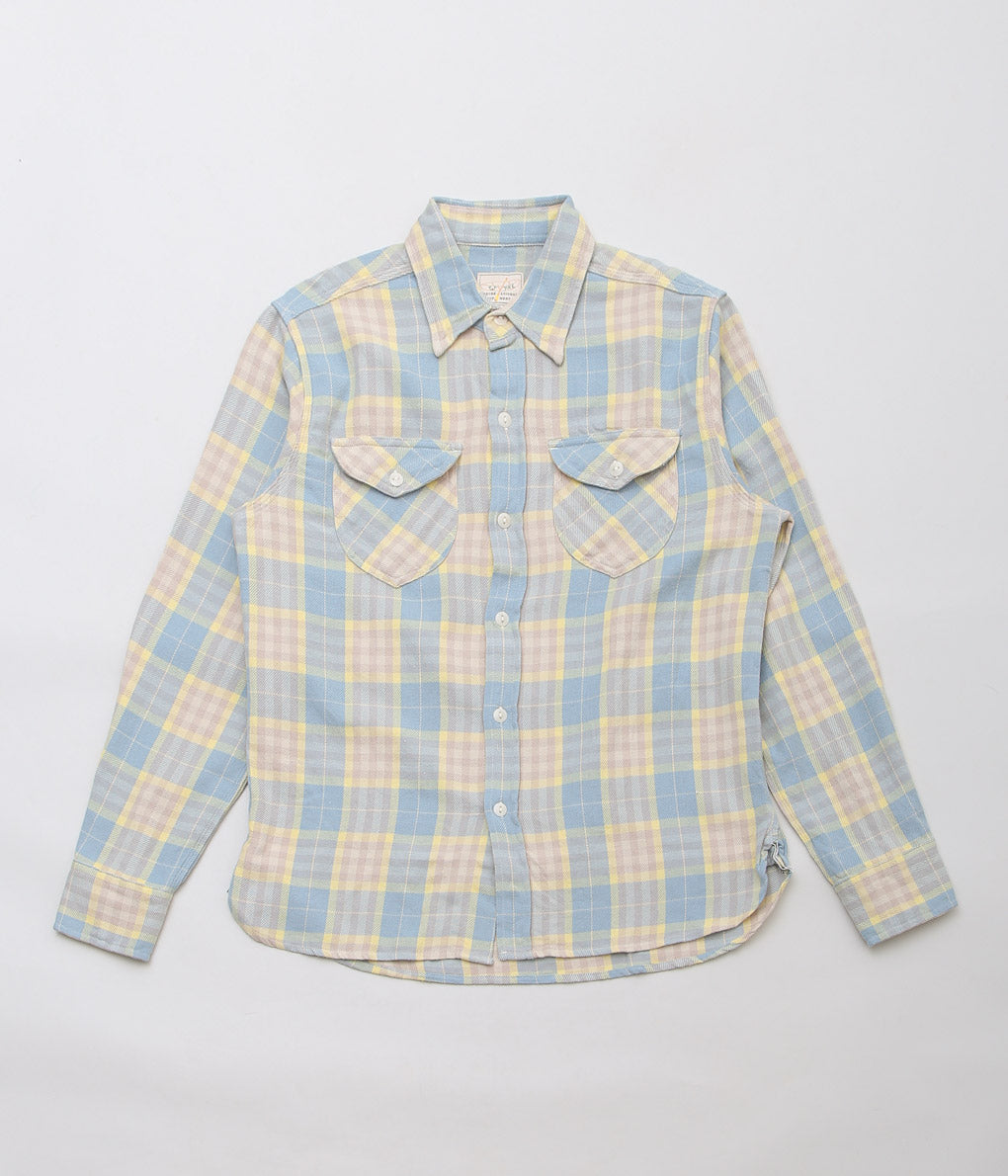 WYTHE ''WASHED FLANNEL WORKSHIRT'' (SAND DUNES SUNRISE)