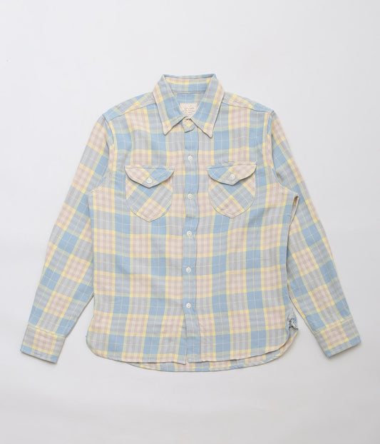 WYTHE ''WASHED FLANNEL WORKSHIRT'' (SAND DUNES SUNRISE)