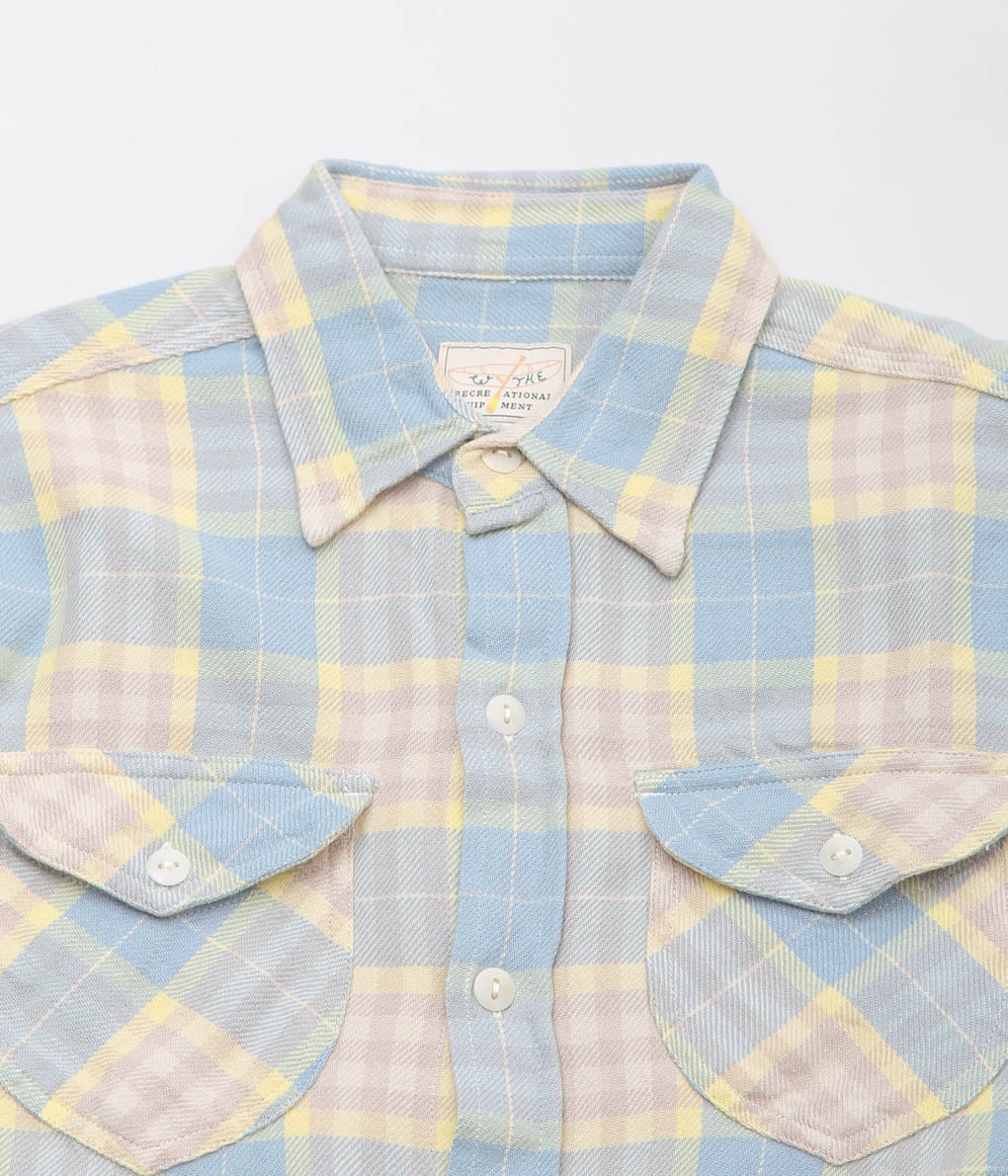 WYTHE ''WASHED FLANNEL WORKSHIRT'' (SAND DUNES SUNRISE)