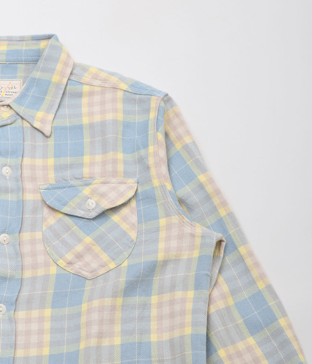 WYTHE ''WASHED FLANNEL WORKSHIRT'' (SAND DUNES SUNRISE)