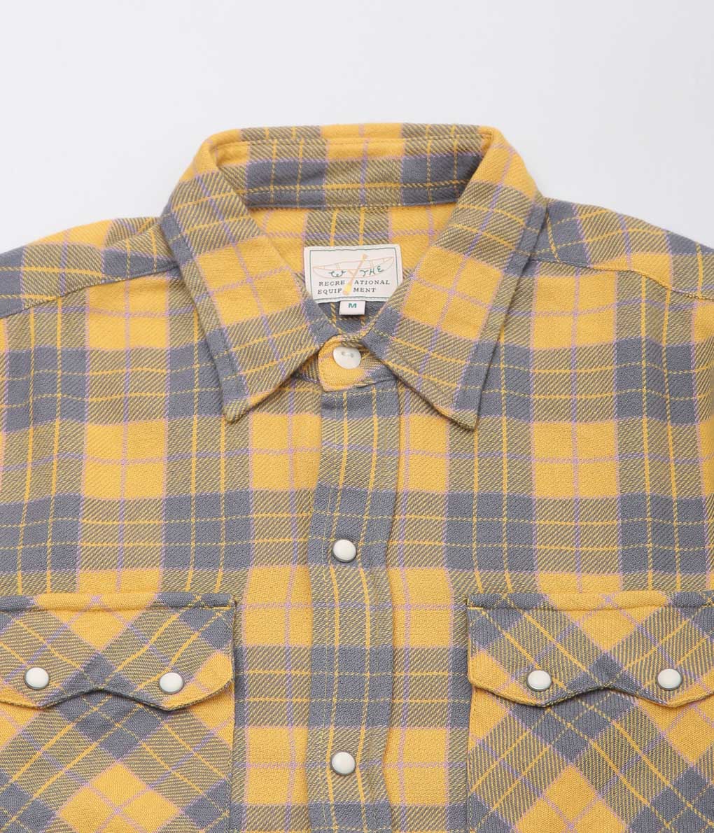 WYTHE ''WASHED FLANNEL PEARLSNAP SHIRT'' (DAYBREAK)