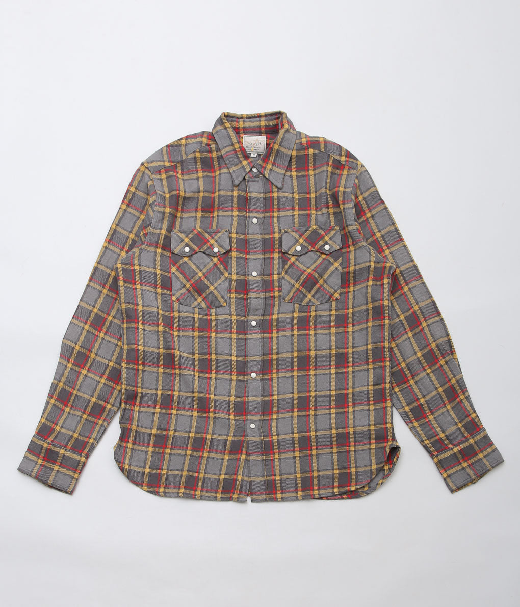 WYTHE ''WASHED FLANNEL PEARLSNAP SHIRT'' (DUSK PLAID)