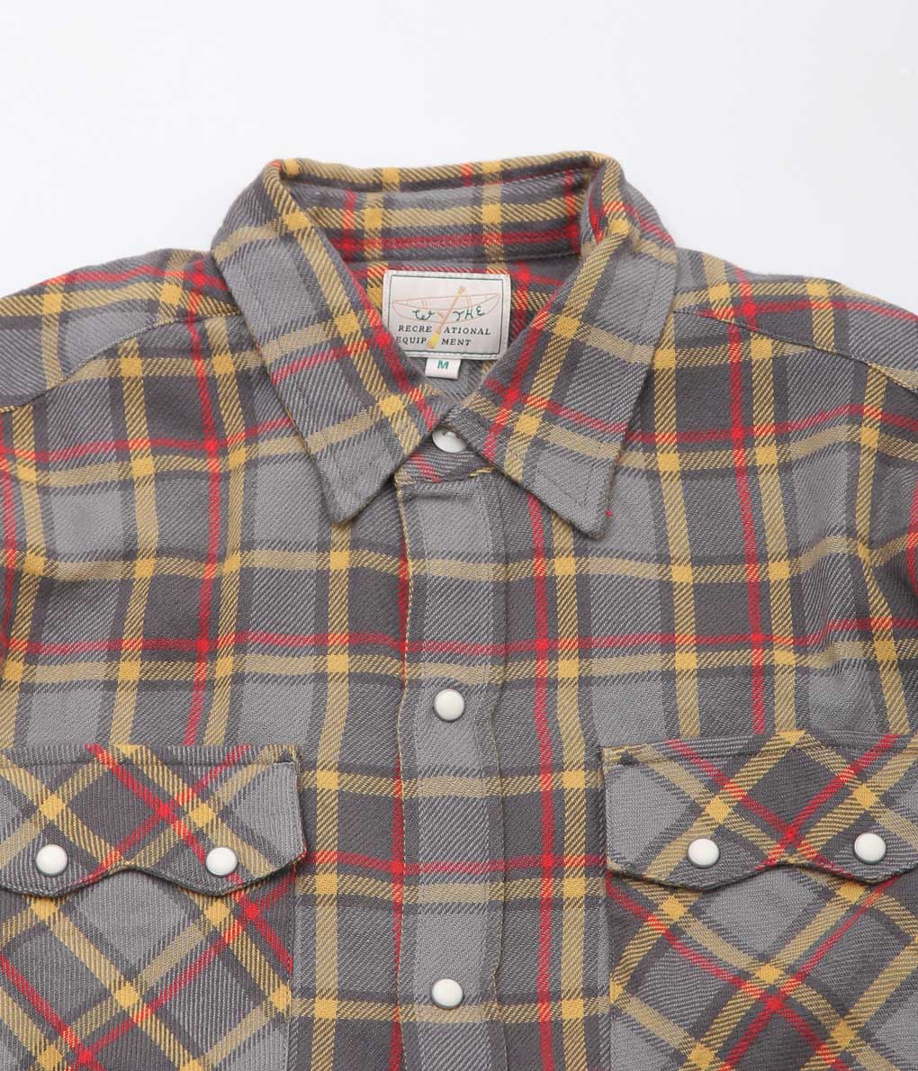 WYTHE ''WASHED FLANNEL PEARLSNAP SHIRT'' (DUSK PLAID)