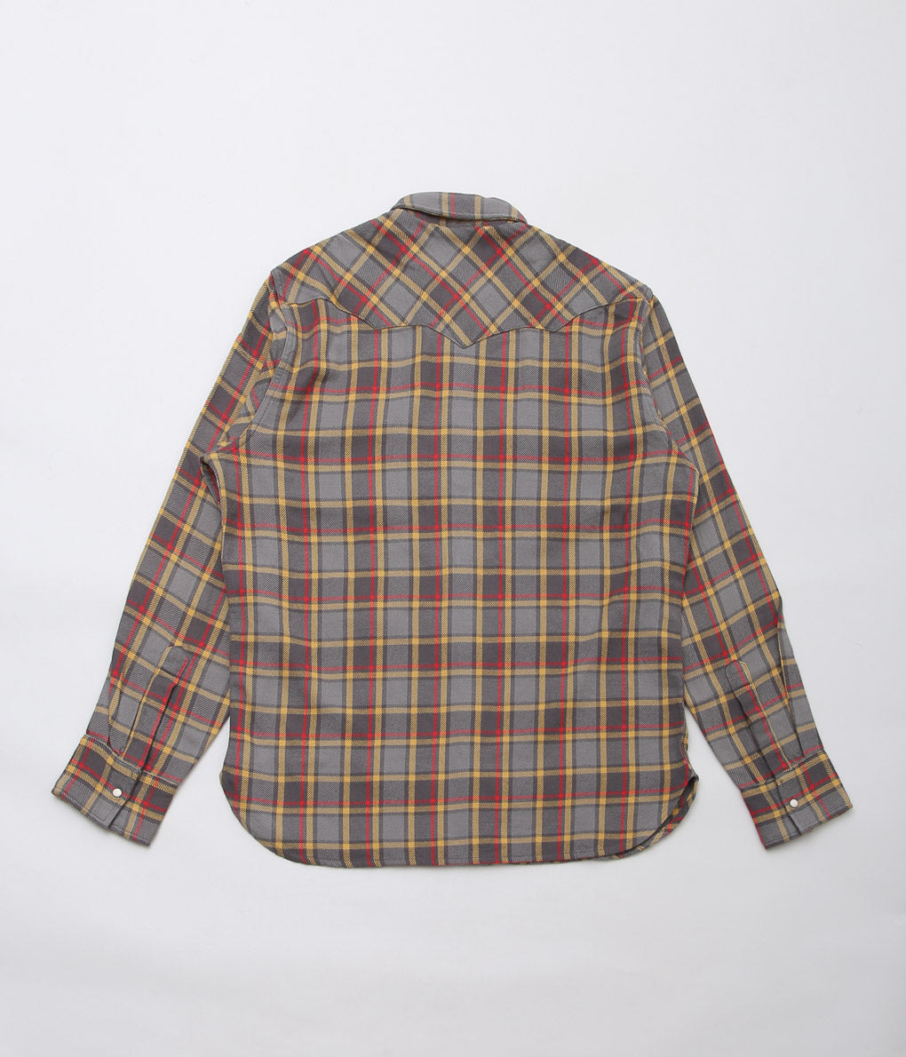 WYTHE ''WASHED FLANNEL PEARLSNAP SHIRT'' (DUSK PLAID)