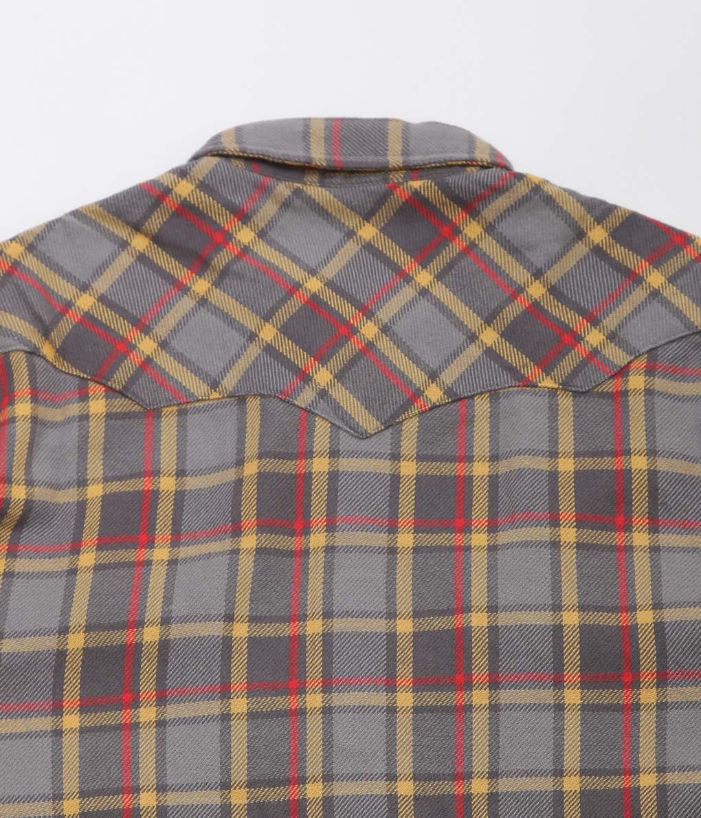 WYTHE ''WASHED FLANNEL PEARLSNAP SHIRT'' (DUSK PLAID)