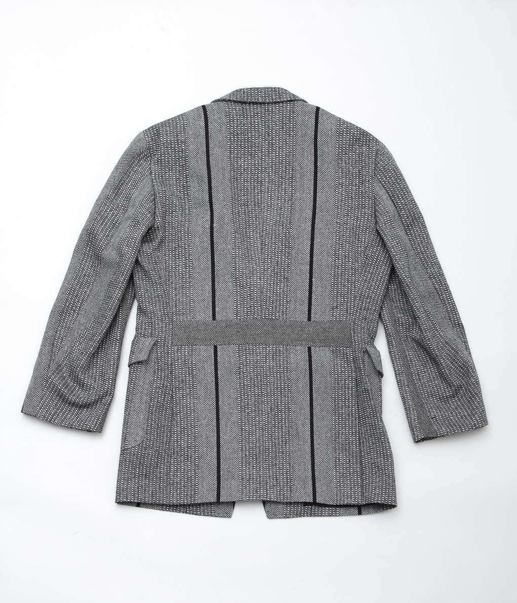 GORSCH ''BAUER WIDE STRIPE HAND WOVEN WOOL JACKET'' (GREGE)