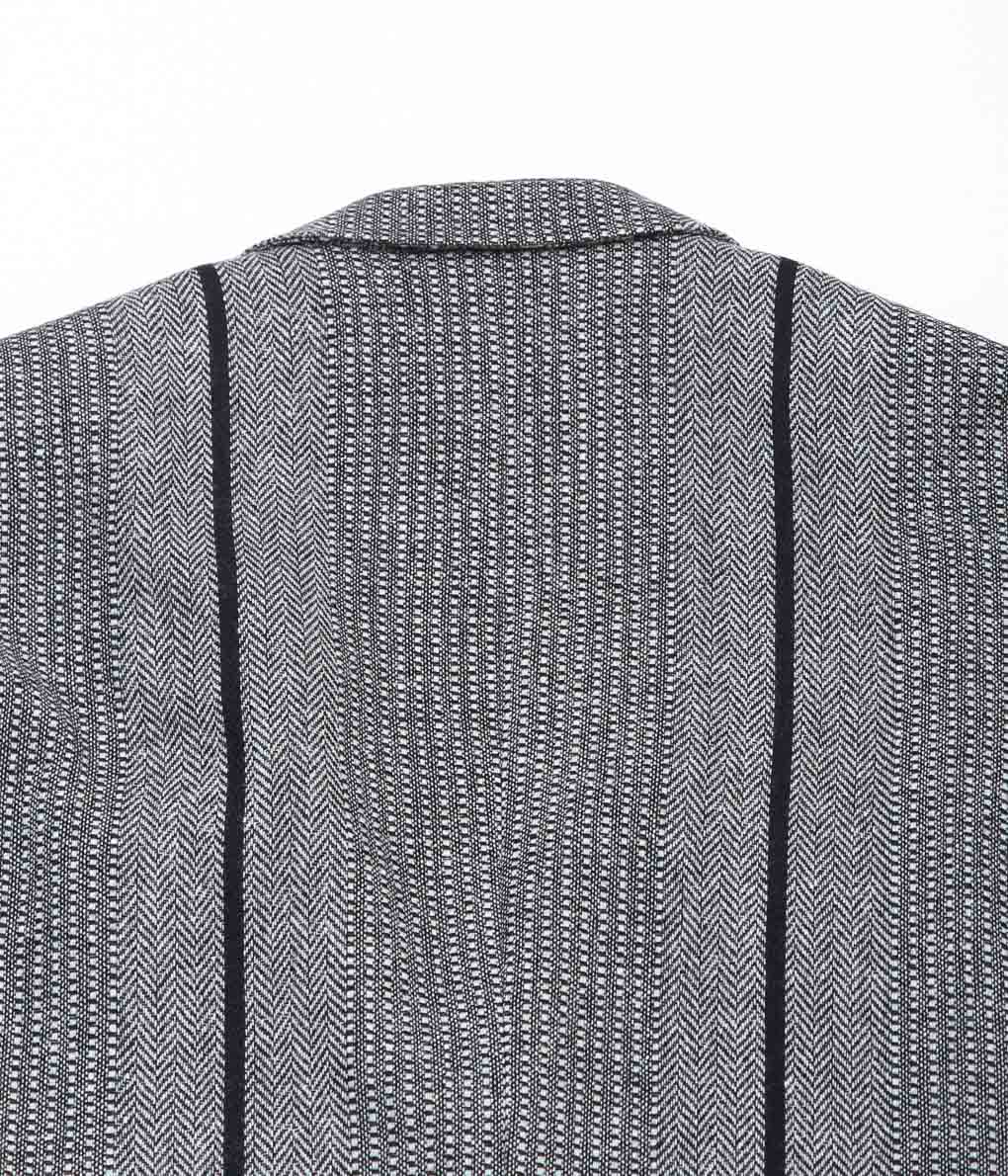 GORSCH ''BAUER WIDE STRIPE HAND WOVEN WOOL JACKET'' (GREGE)