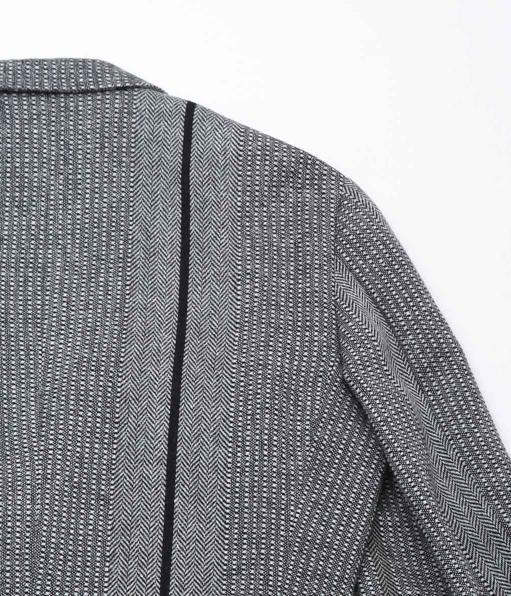 GORSCH ''BAUER WIDE STRIPE HAND WOVEN WOOL JACKET'' (GREGE)