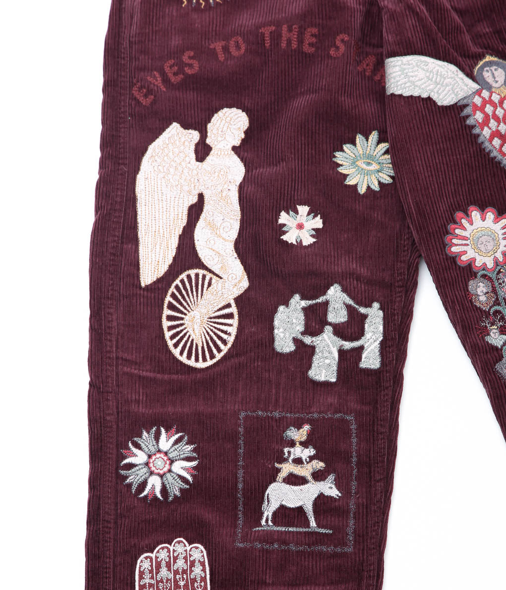 SAMUEL ZELIG ''FOLK PANT'' (BURGUNDY)