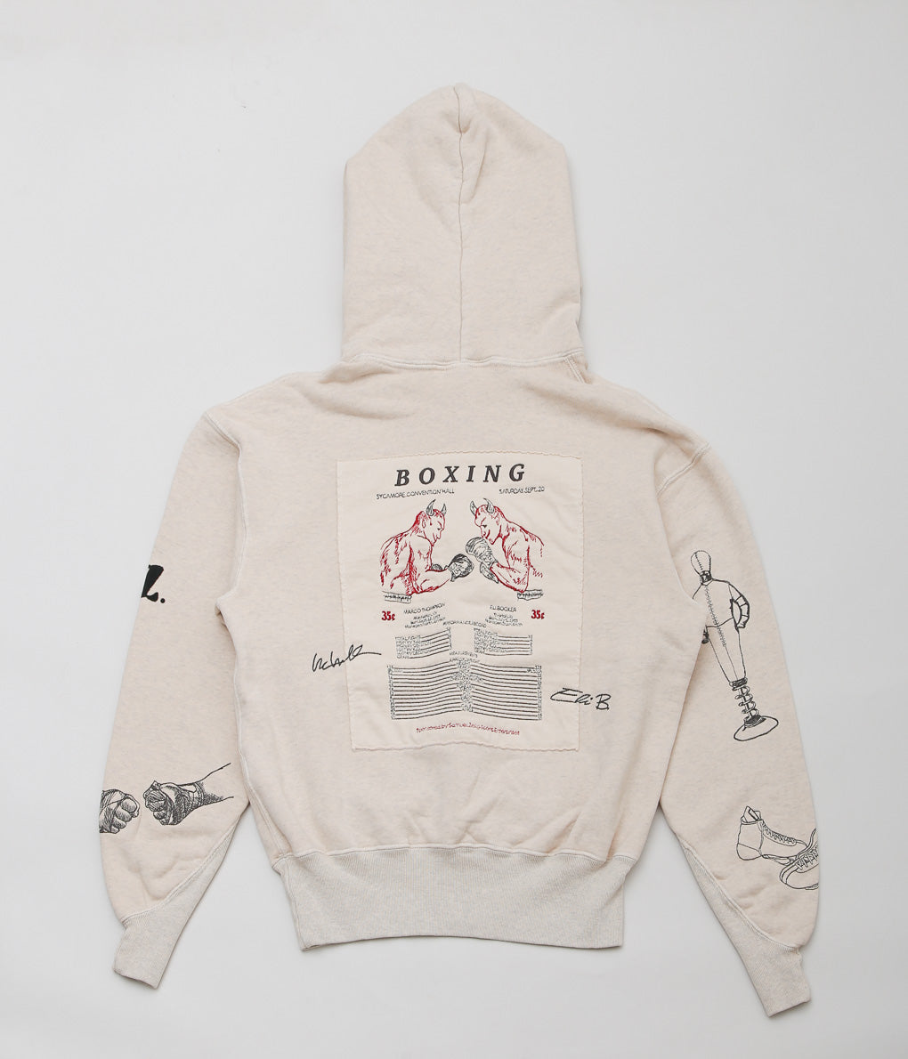 SAMUEL ZELIG ''BOXING HOODIE''(OATMEAL GREY)