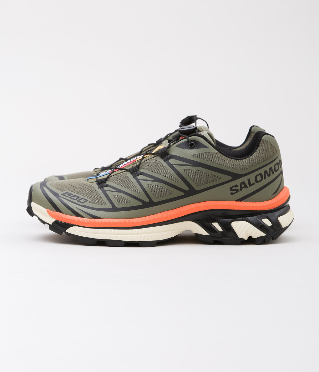 SALOMON ''XT-6 DEEP ''(LICHEN GREEN / BLACK / RED ORANGE)