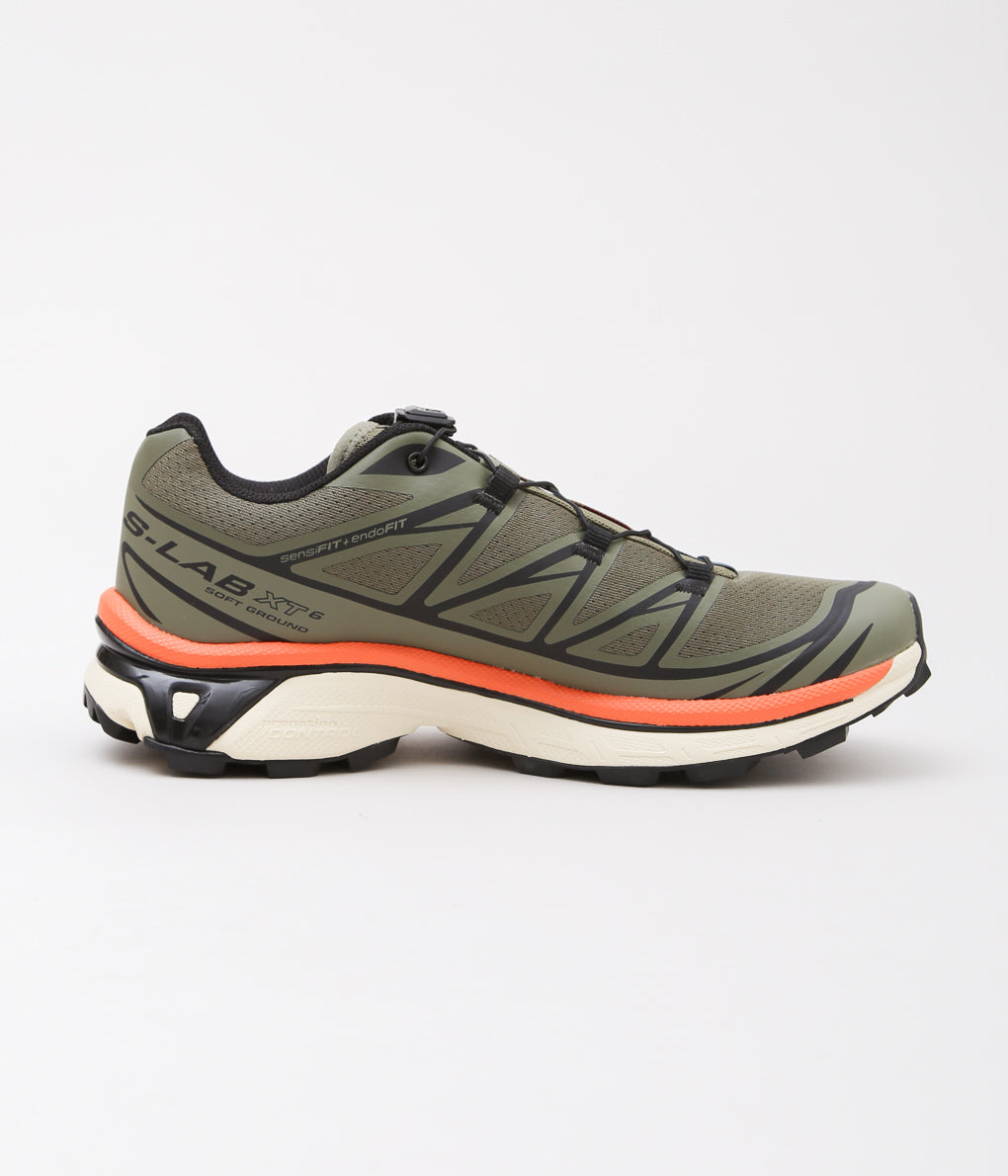 SALOMON ''XT-6 DEEP'' (LICHEN GREEN/BLACK/RED ORANGE)