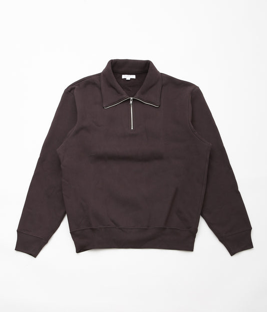 LADY WHITE ''QUARTER ZIP SWEATSHIRT'' (MUDDY BROWN)