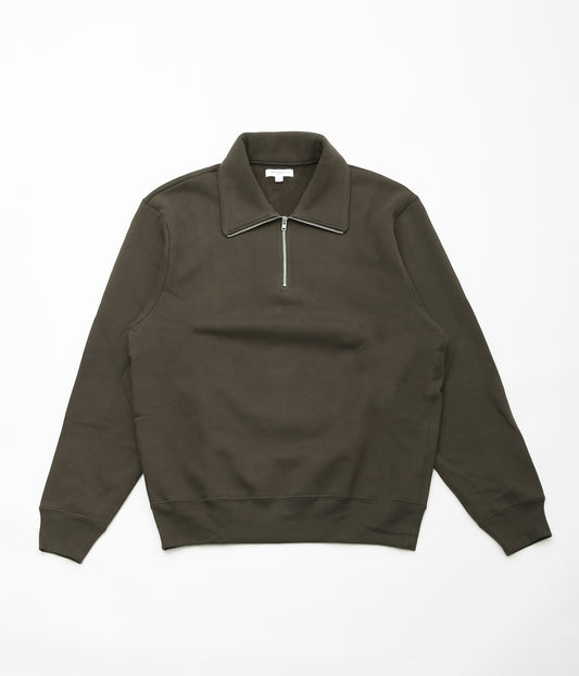 LADY WHITE ''QUARTER ZIP SWEATSHIRT'' (BLACK OLIVE)