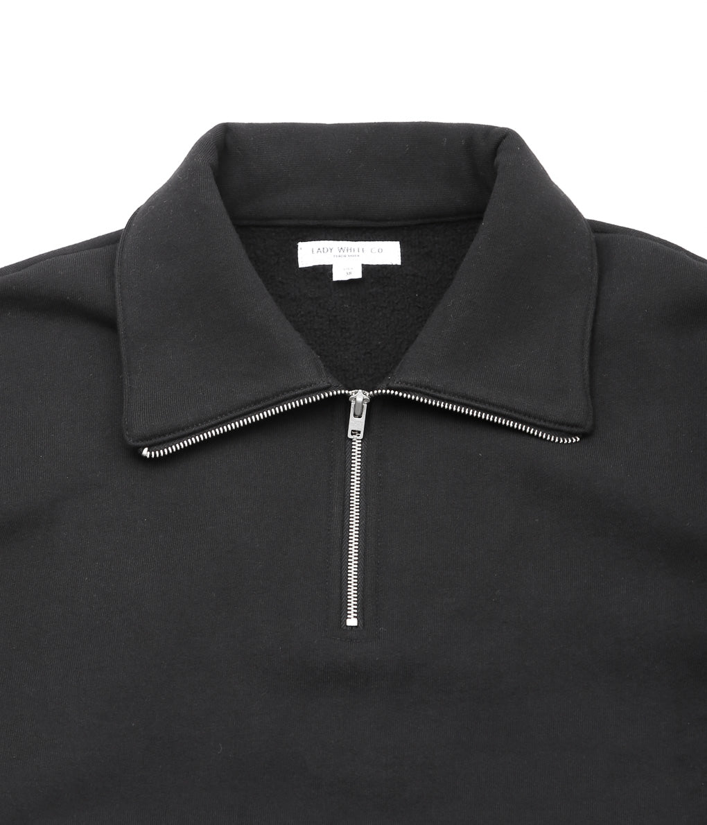 LADY WHITE ''QUARTER ZIP SWEATSHIRT'' (BLACK) – THE STORE BY