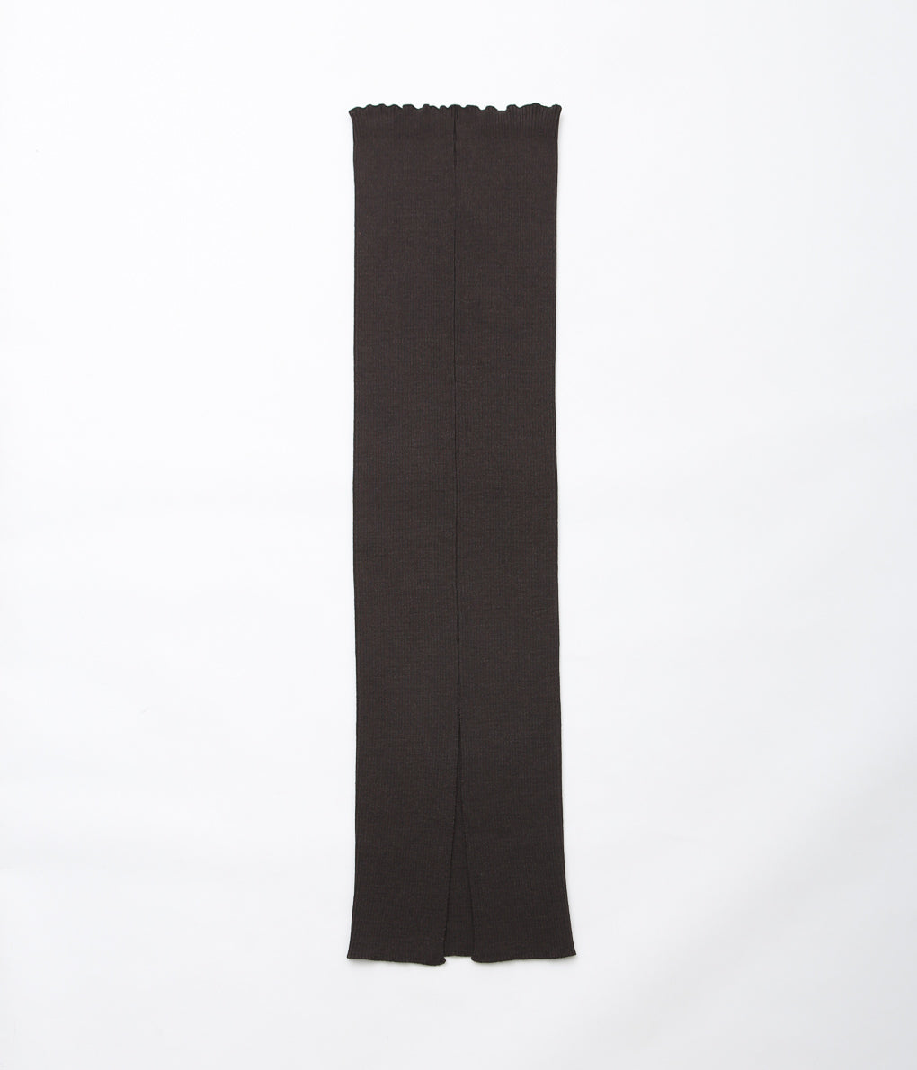 GABRIELA COLL GARMENTS ''NO.103 KNITTED SLIT SKIRT'' (DARK BROWN)